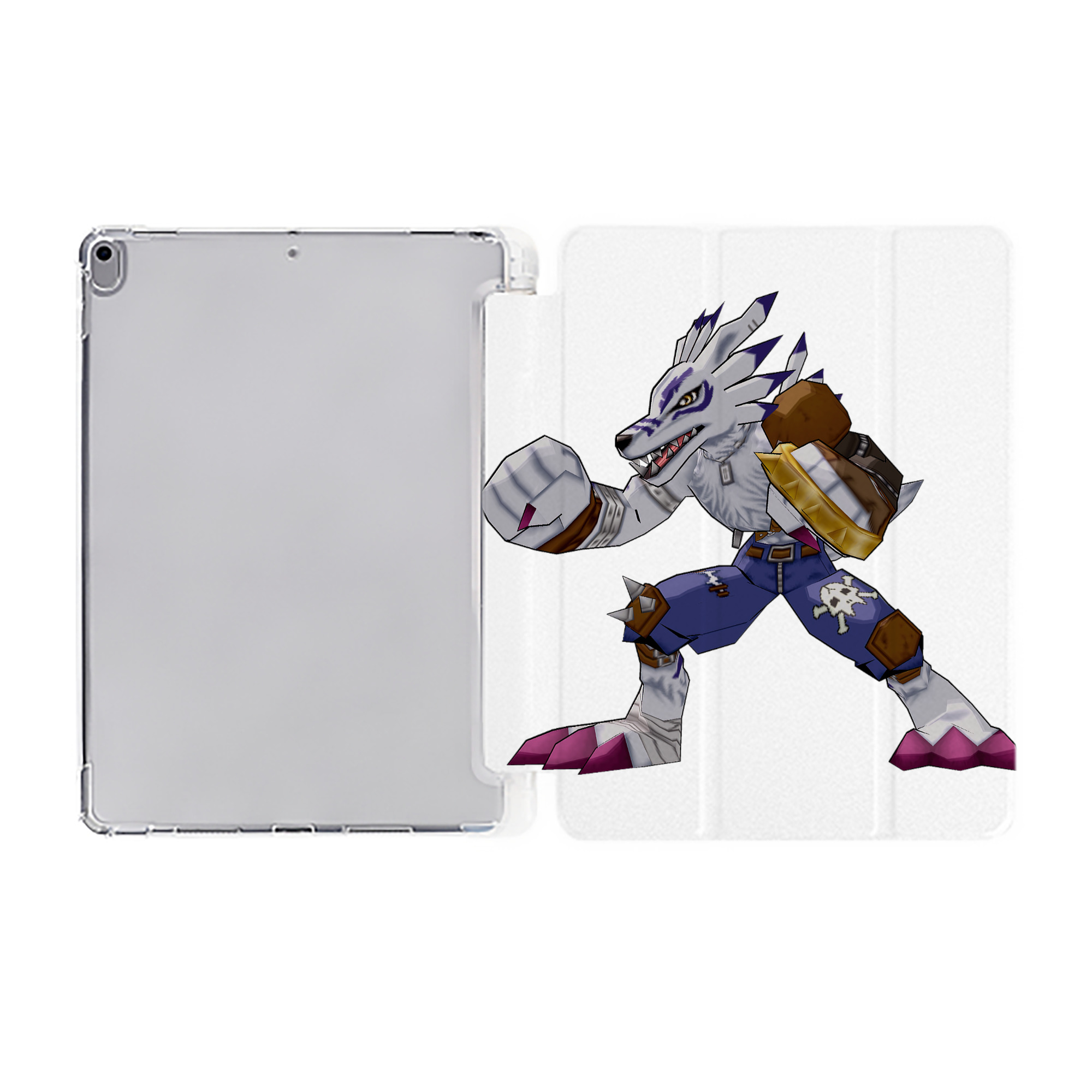（画像用） Digimon デジタルモンスター/デジモン IPad ケース ペン収納付き 三つ折りスタンド PUレザー×シリコン 対応機種9.5/10.5/10.9インチ